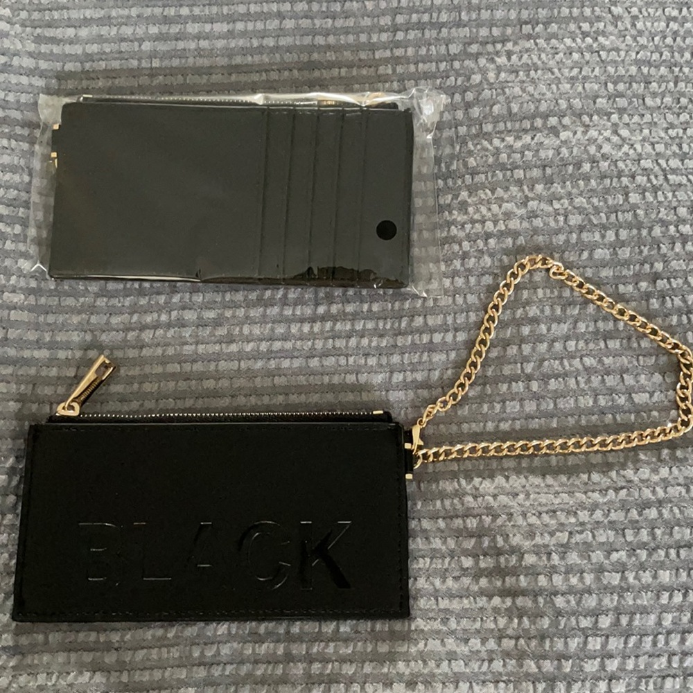 Black leather wallet